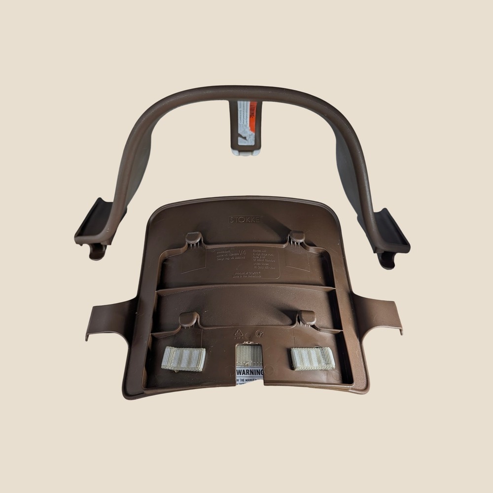 Stokke Tripp Trapp Baby Set V4 Walnut Brown High Chair Backrest Rail and Harness